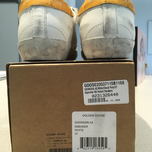 Golden Goose Old School Sneaker White/Check Pony - Picture 10 of 12